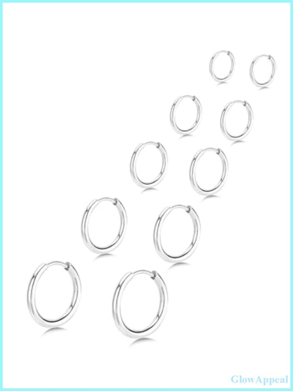 5 Pairs Stainless Steel Huggie Hoop Earrings Set for Women Cartilage Body